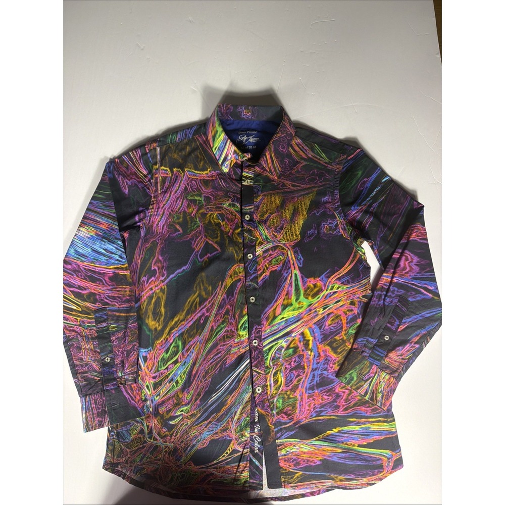 Steve Luongo Mens Mediu Limited Edition #14 of 20 Shirt BLACK FLOWER Retail $595